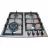Plita incorporabila cu gaz TORNADO TEXTUR6041 IRON, 4 arzatoare, Arzator Wok, Inox, Aprindere electrica, Inox