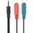 Cablu audio Cablexpert CCA-417 3.5 MM 4-PIN PLUG TO 3.5 MM STEREO + MICROPHONE SOCKETS ADAPTER CABLE,  20CM,  BLACK -