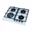 Plita incorporabila cu gaz TORNADO H59-4006B ECO WH, 4 arzatoare, Sticla calita, Alb