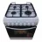 Aragaz combinat WOLSER WL-60602 WGE TURBO, 4 arzatoare,  Aprindere electrica,  Timer,  60 cm,  Alb, Negru