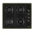 Plita incorporabila cu gaz WOLSER WL- F 6401 GT IC  BLACK R, 4 arzatoare,  Arzator Wok,  Sticla calita,  Aprindere electrica,  Negru