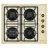 Plita incorporabila cu gaz WOLSER WL- F 6401 GT IC  IVORY RUSTIC, 4 arzatoare, Arzator Wok, Sticla calita, Aprindere electrica, Ivory