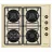 Plita incorporabila cu gaz WOLSER WL- F 6401 GT IC  IVORY RUSTIC, 4 arzatoare, Arzator Wok, Sticla calita, Aprindere electrica, Ivory