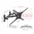 Suport perete BARKAN BM464L BLACK, 13"-90",  -5°, +15°,  600x400,  60 kg,  Negru