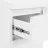 Masa de birou OEM CU SERTARE, PAL,  Metal,  Alb, 120 x 60 x 75
