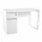 Masa de birou OEM CU SERTARE, PAL,  Metal,  Alb, 120 x 60 x 75