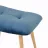 Taburet DP TRIO~BLUE, Metal,  Placaj,  Spuma poliuretanica,  Stofa,  Albastru, 44 x 52 x 35