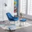 Taburet DP TRIO~BLUE, Metal,  Placaj,  Spuma poliuretanica,  Stofa,  Albastru, 44 x 52 x 35