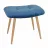 Taburet DP TRIO~BLUE, Metal,  Placaj,  Spuma poliuretanica,  Stofa,  Albastru, 44 x 52 x 35