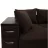 Canapea de colt Artvent MODEL III/II CU LADA, Canapea de colt,  PAL melaminat,  Stofa,  Maro, 250 x 147 x 64