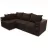 Canapea de colt Artvent MODEL III/II CU LADA, Canapea de colt,  PAL melaminat,  Stofa,  Maro, 250 x 147 x 64