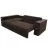 Canapea de colt Artvent MODEL III/II CU LADA, Canapea de colt,  PAL melaminat,  Stofa,  Maro, 250 x 147 x 64