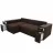 Canapea de colt Artvent MODEL III/II CU LADA, Canapea de colt,  PAL melaminat,  Stofa,  Maro, 250 x 147 x 64