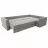 Canapea de colt Artvent MODEL V, Stofa,  PAL,  Gri, 270 x 180 x 63