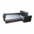 Canapea de colt Artvent MODEL V POWER, Stofa,  PAL, 275 x 190 x 70