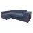 Canapea de colt Artvent VENERA, Stofa,  PAL,  Albastru inchis, 245 x 147 x 63