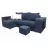Canapea de colt Artvent VENERA, Stofa,  PAL,  Albastru inchis, 245 x 147 x 63