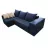 Canapea de colt Artvent VENERA, Stofa,  PAL,  Albastru inchis, 245 x 147 x 63
