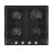 Plita incorporabila cu gaz WOLSER WL-F6400 EN BLACK, 4 arzatoare,  Email, Aprindere electrica,  Negru