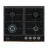 Plita incorporabila cu gaz WOLSER WL-TR6400 GT BC, 4 arzatoare, Sticla calita, Aprindere electrica, Negru