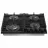 Plita incorporabila cu gaz GORENJE GTW642SYB, 4 arzatoare,  Sticla calita,  Arzator Wok,  Aprindere electrica,  Negru