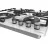 Plita incorporabila cu gaz GORENJE GTW 642 SYW, 4 arzatoare,  Arzator Wok,  Sticla calita,  Aprindere electrica,  Alb, Negru