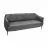 Canapea DP KING~BLACK, Canapea,  Piele artificiala,  180 x 84 x 77 cm