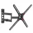 Suport perete BARKAN BM343 BLACK 13-65 FULL MOTION, 13"-65",  -5°,  +15°,  400x400,  40 kg,  Negru