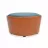 Scaun DP TABURET VERBA, Taburet,  Lemn,  Piele eco,  Cafeniu,  albastru, 60 x 40 x 36