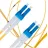 Patchcord APC SINGLEMODE DUPLEX LC-LC,  1M, Fiber optic