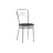 Scaun DP ARGENTO CHROME V-4, Scaun,  Metal,  Piele artificiala,  Negru, 86.5 x 41 x 34