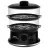 Oala de fiert cu aburi Tefal VC140131, 6 l,  900 W,  2 zone gatire,  Orez,  Legume,  Peste,  Carne,  Negru