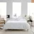 Lenjerie de pat Cottony UNITON PERLA ALBA, Set Euro,  Satin de Lux,  Alb