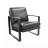 Fotoliu DP YORK, Piele Eco,  Negru, 73 x 85 x 88