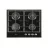 Plita incorporabila cu gaz Whirlpool GOS 6415/NB Black, 4 arzatoare,  Sticla calita,  Arzator Express,  Aprindere electrica,  Negru
