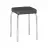 Scaun DP TUTTI CHROME V-4, Taburet,  Metal cromat,  Piele eco,  Negru,, 46 x 31 x 31