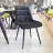 Scaun DP CAPELLA~BLACK+BLACK LEG DC-2002, Scaun,  Metal,  Placaj,  spuma poliuretanica,  Negru, 85 x 47 x 60