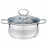 Cratita cu capac Maestro MR-3508-24, 5.5 l,   24 cm,  Inox,  Inox