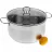 Cratita cu capac Maestro MR-3508-24, 5.5 l,   24 cm,  Inox,  Inox