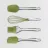 Ustensile de bucatarie Maestro MR-1590, Silicon,  Plastic,  Verde,  Oranj,  Galben,  Rosu