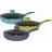 Tigaie Maestro MR-1202-26, 26 cm,  Aluminiu,  Ceramica antiaderenta,  Galben,  Violet,  Albastru deschis