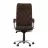 Офисное кресло Nowy Styl CUBA STEEL CHROME  LE-K, Натуральная кожа,  Газлифт,  Коричневый, 54 x 54 x 119.5-127.5
