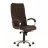 Офисное кресло Nowy Styl CUBA STEEL CHROME  LE-K, Натуральная кожа,  Газлифт,  Коричневый, 54 x 54 x 119.5-127.5