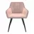 Scaun DP DC-1936 IRIS, Metal,  Placaj,  Spuma poliuretanica,  Stofa,  Iris Pudra,  Negru,, 60 x 63 x 82