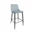 Scaun DP CLASIC LIGHT BLUE, BLACK LEGS, Metal,  Catifea,  Albastru deschis, 104 x 48 x 54