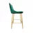 Scaun DP CLASIC GREEN GOLDEN LEGS, Metal,  Stofa,  Catifea,  Verde, 48 x 104 x 54