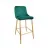 Scaun DP CLASIC GREEN GOLDEN LEGS, Metal,  Stofa,  Catifea,  Verde, 48 x 104 x 54
