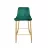 Scaun DP CLASIC GREEN GOLDEN LEGS, Metal,  Stofa,  Catifea,  Verde, 48 x 104 x 54