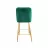 Scaun DP CLASIC GREEN GOLDEN LEGS, Metal,  Stofa,  Catifea,  Verde, 48 x 104 x 54