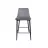 Scaun DP CLASIC GREY, BLACK LEGS, Metal,  Stofa,  Gri, 48 x 104 x 54